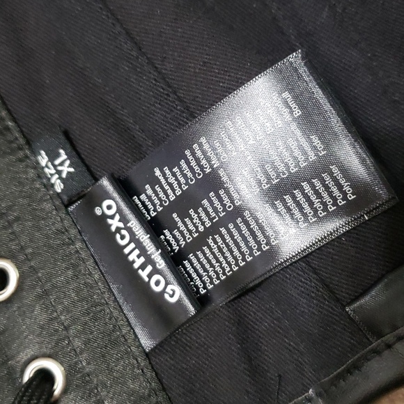 Gothicxo Black Corset Goth Emo Punk Metal Clasps Size XL Steampunk Gothic xo - Picture 6 of 11